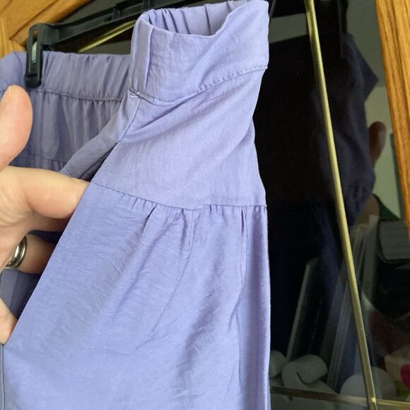 A new day Purple Yoke Front Midi Skirt with slit - Picture 9 of 13